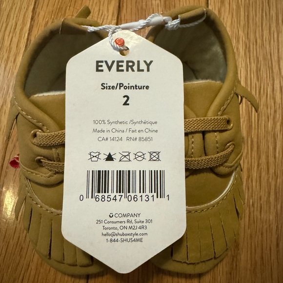 Shuboxstyle infant shoes size 2 in tan - Picture 3 of 4